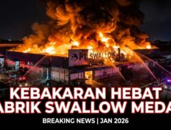Kebakaran Hebat Landa Pabrik Sandal Swallow di Medan, Api Belum Padam Hingga Dini Hari