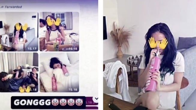 Selebgram Makassar Viral Menghirup Whip Pink