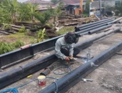 Jembatan Merah Putih Presisi Tahap II Dikebut, Polisi Dumai dan Warga Gotong Royong