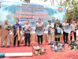 Polda Riau Gempur PETI Kuansing, Ribuan Rakit Dimusnahkan