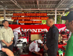 Satbrimob Riau Resmikan Bengkel Gratis untuk Ojol di Sukajadi Pekanbaru
